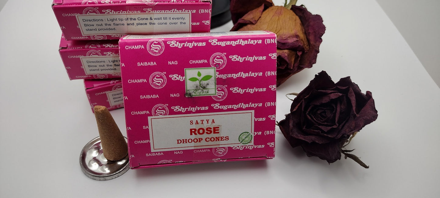 Rose Dhoop Cones