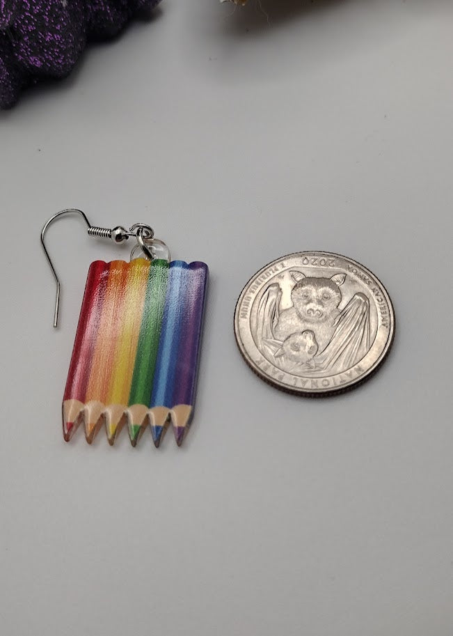 Crayon Rainbow Earrings