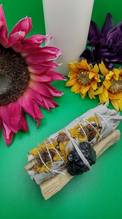 Sunflower & Sage/Black Tourmaline/Palo Santo Bundle