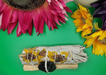 Sunflower & Sage/Black Tourmaline/Palo Santo Bundle