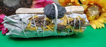 Sunflower & Sage/Black Tourmaline/Palo Santo Bundle