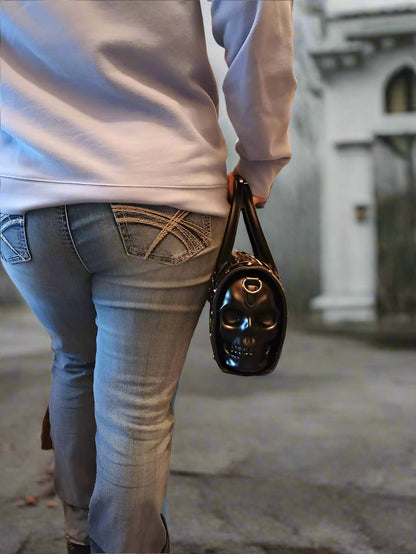 Dual Skull Satchel Bag