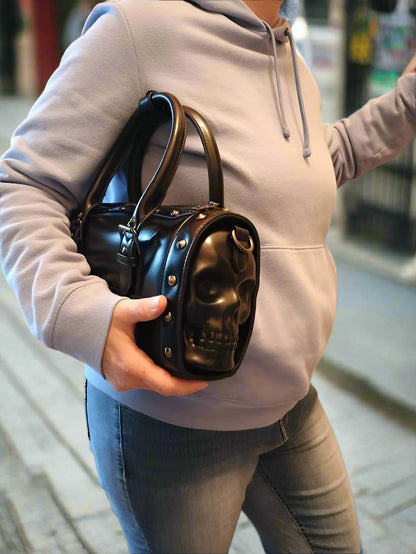 Dual Skull Satchel Bag