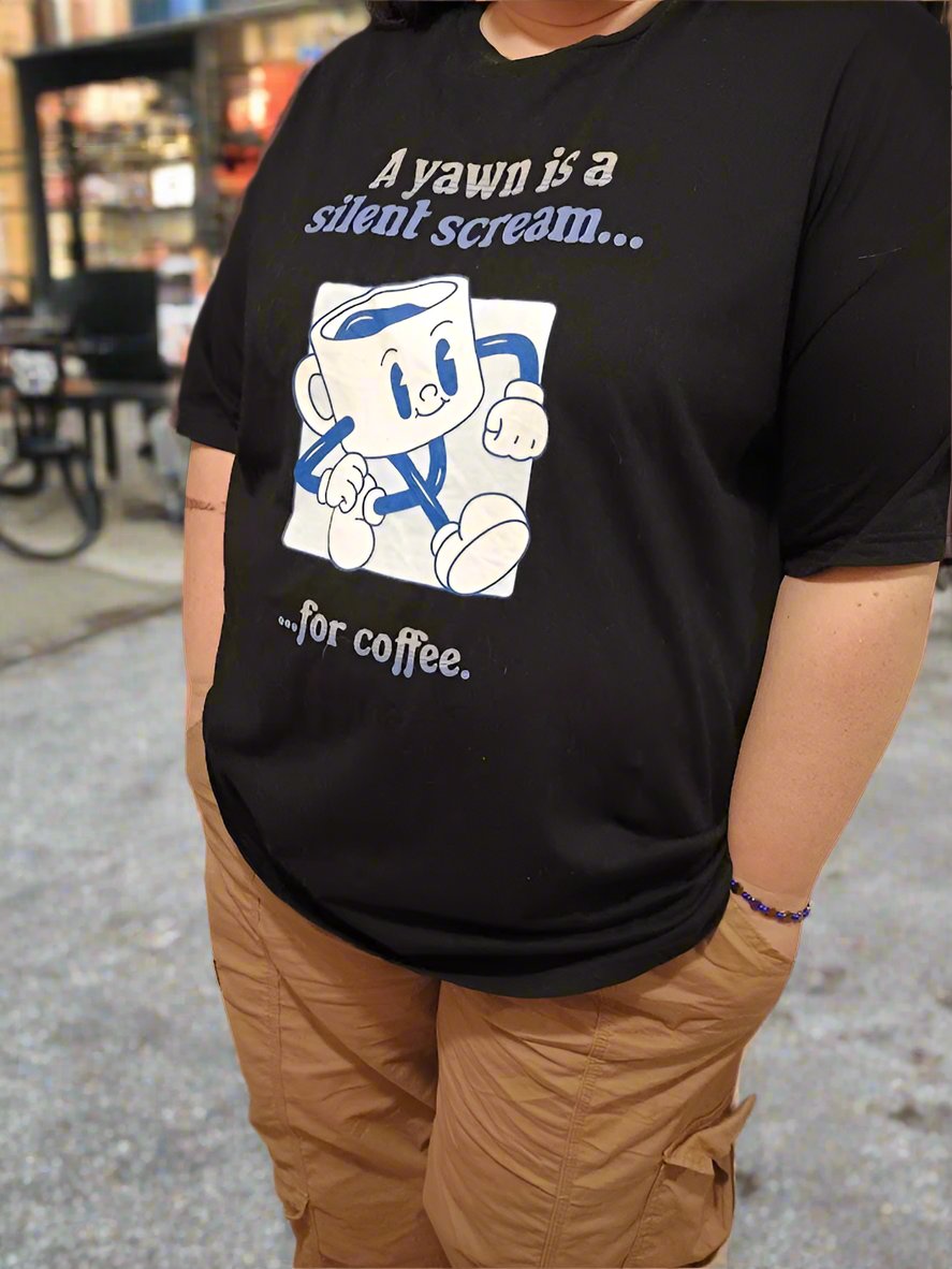 A Yawn is a Silent Scream for Coffee Soft Tee