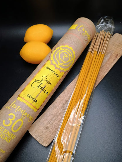 Solar Plexus Chakra Incense Sticks - Lemongrass (Yellow)