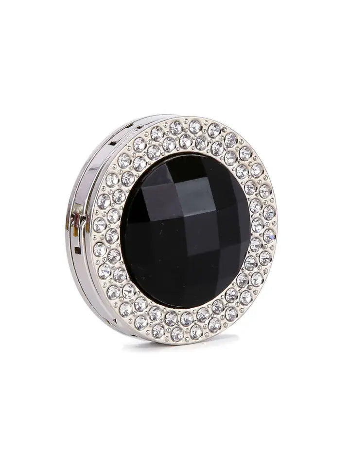 Black Gem and Rhinestone Purse Hanger