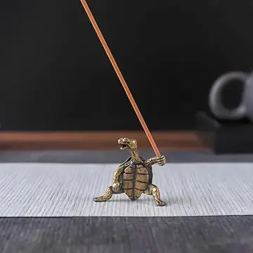 Kung Fu Turtle Incense Holder - Bronze