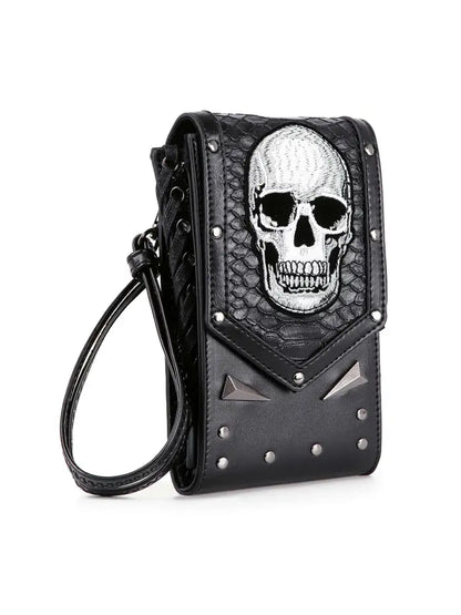 Skull Cell Phone Holder Crossbody Bag