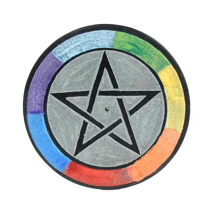 Rainbow Pentacle Incense Burner